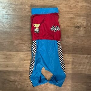 Hide and Eek Dog Race Car Driver Costume Size Medium